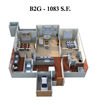 The Laurel Apartments 2x2 B2G Floor Plan The Laurel Apartments 2x2 B2G Floor Plan